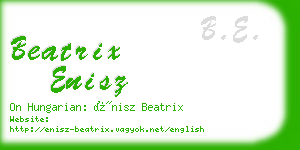 beatrix enisz business card